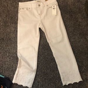 Polo Ralph Lauren spring white embroidered jeans